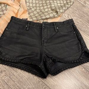 Leather shorts
